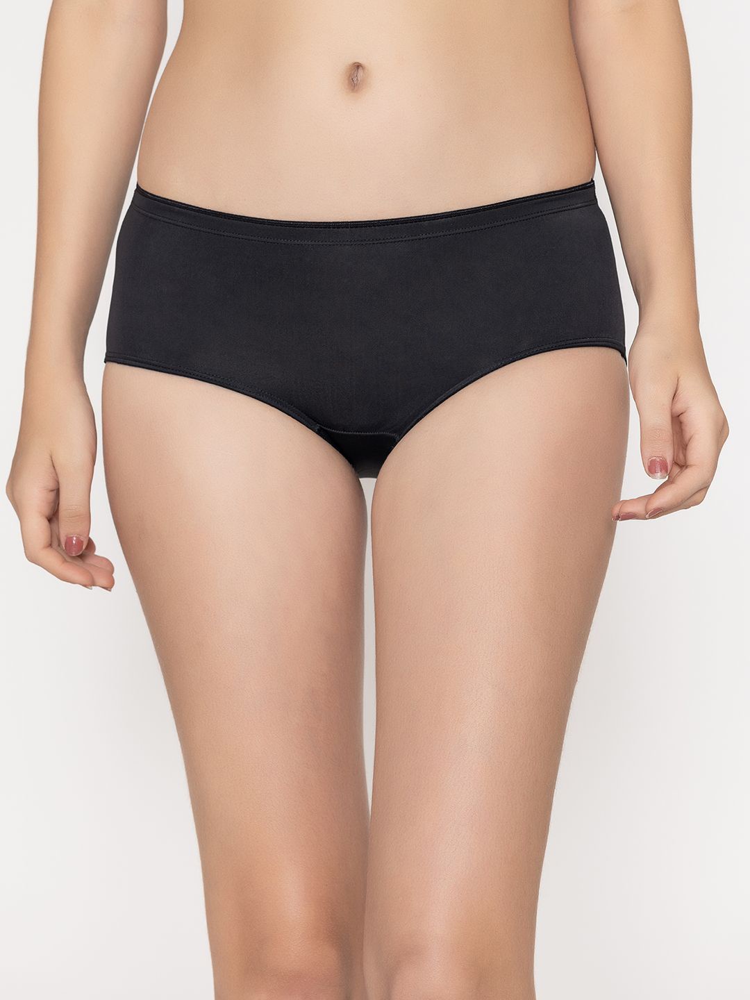 

Kalyani Women Pack Of 3 Ribbed Hipster Briefs, Black