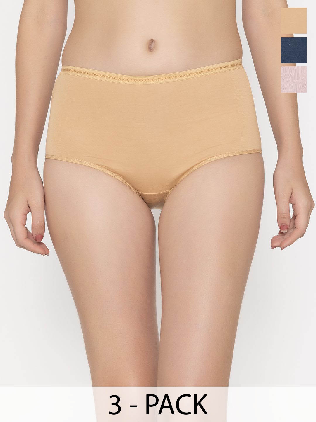 

Kalyani Pack of 3 High Coverage Hipster Briefs ORINP3V075S, Pink