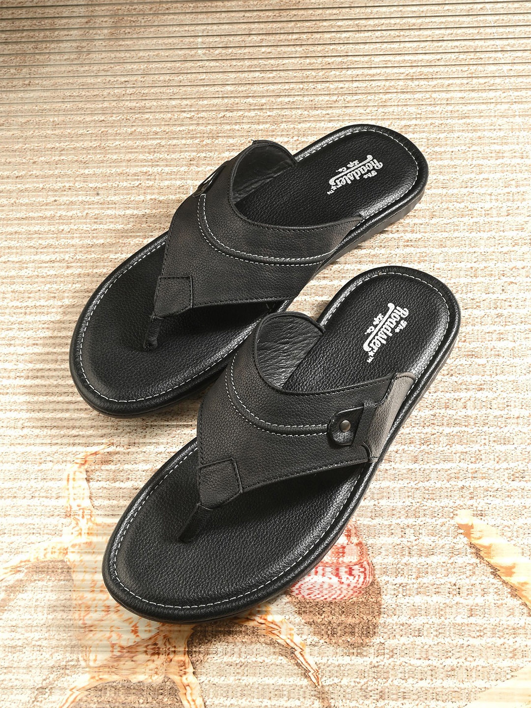 

The Roadster Lifestyle Co Men Slip On Comfort Sandals, Black