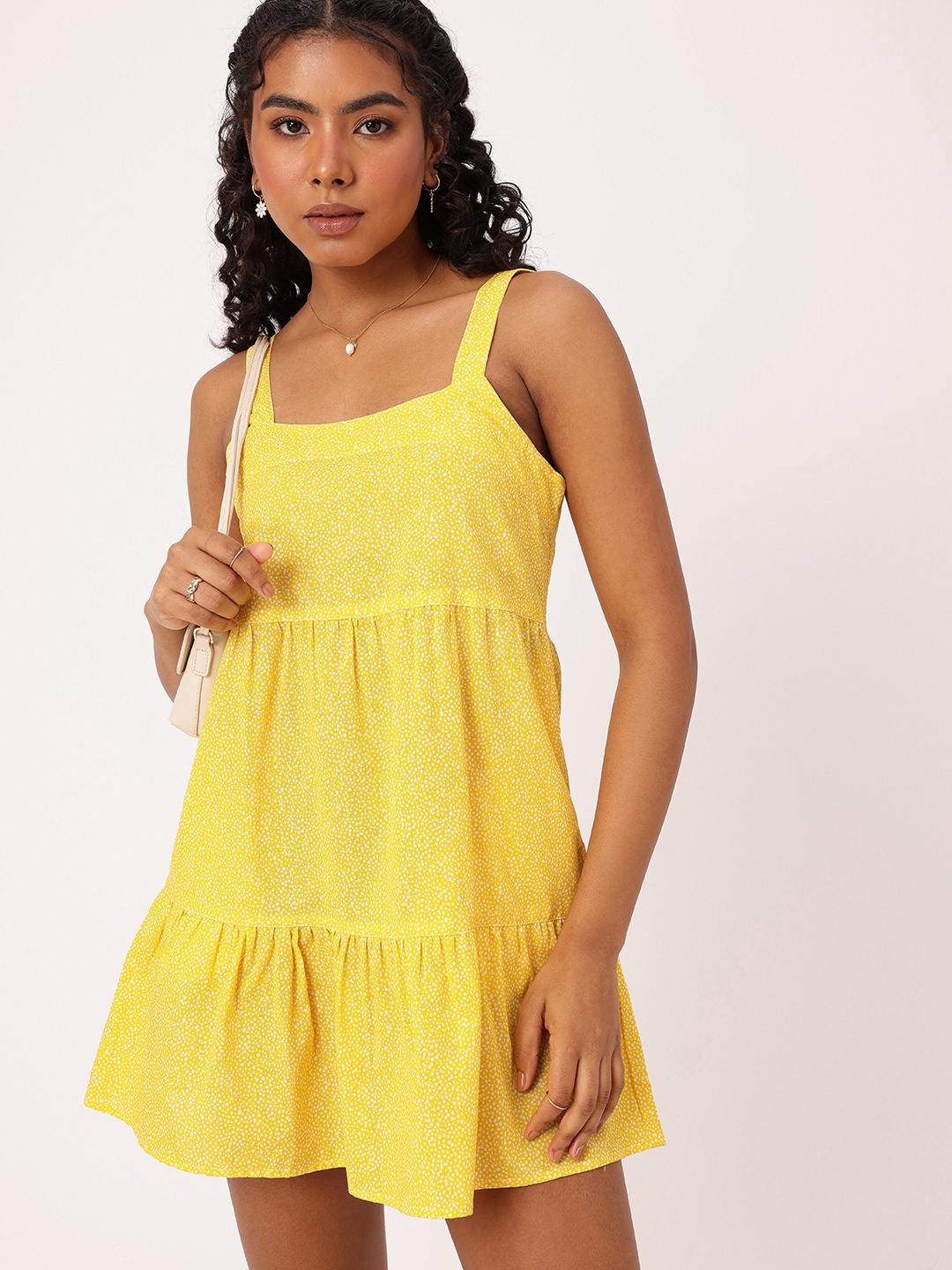 

DressBerry Tiered Rhapsody A-Line Top, Yellow