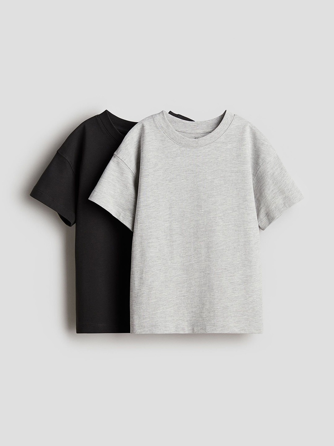 

H&M Boys 2-Pack Oversized T-Shirts, Grey