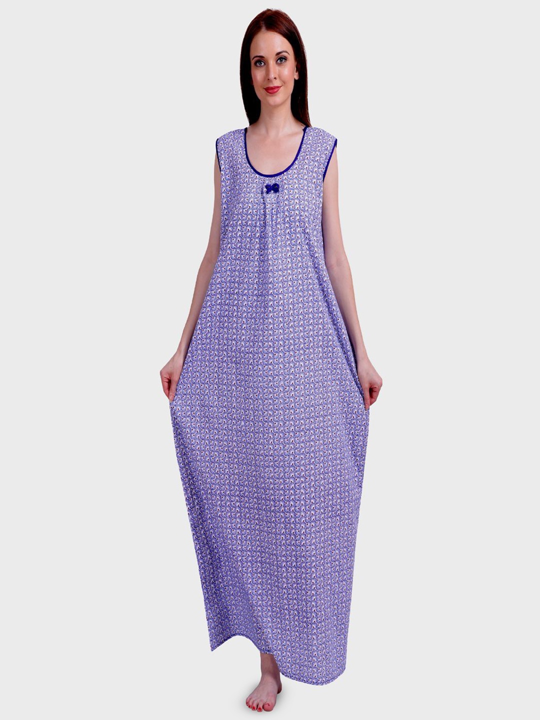 

Breezly Printed Maxi Nightdress, Blue