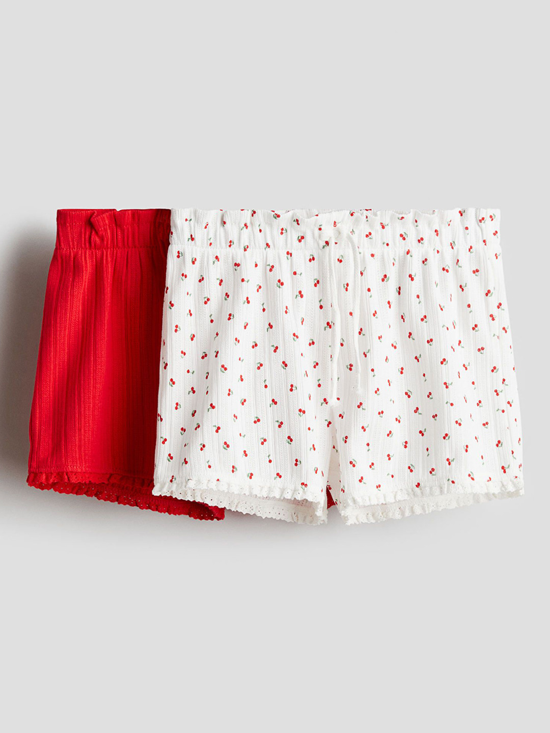 

H&M Pack Of 2 Girls Pull-On Shorts, White