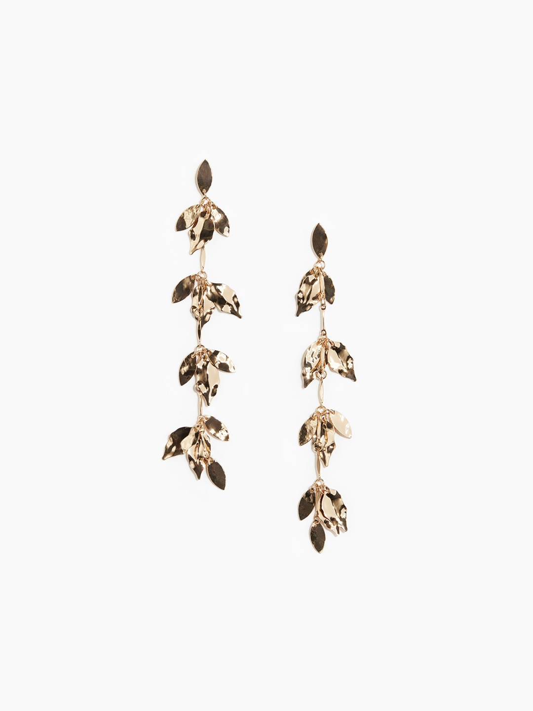 

H&M Leaf-Pendant Earrings, Gold