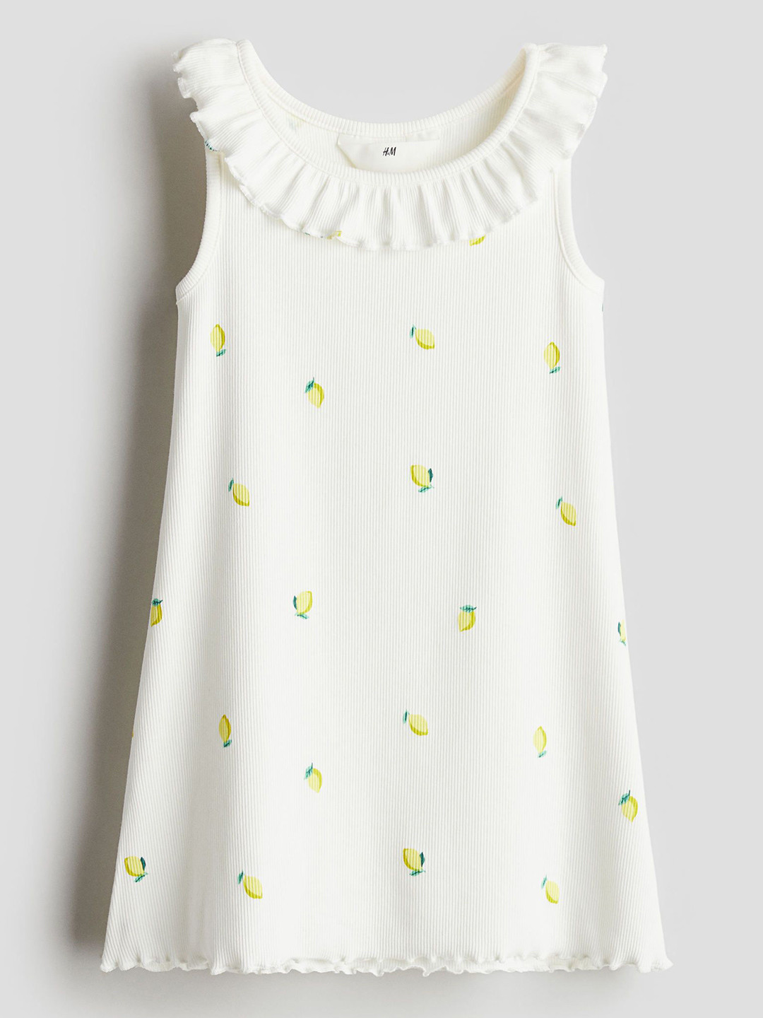 

H&M Girls Collared Jersey Dress, White