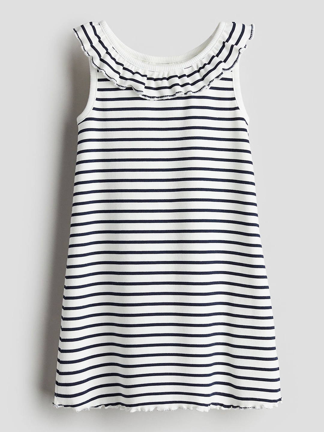 

H&M Girls Collared Jersey Dress, White