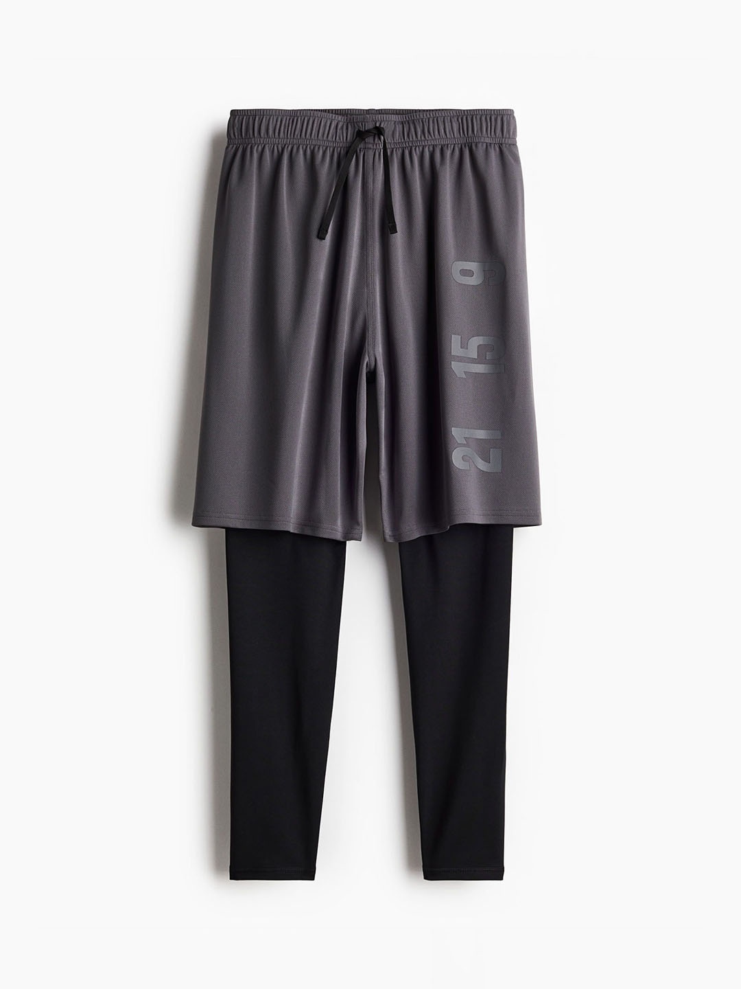 

H&M Boys Sports Tights With Shorts, Grey