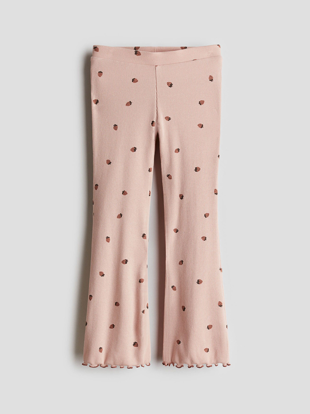

H&M Girls Printed Ribbed Leggings, Pink