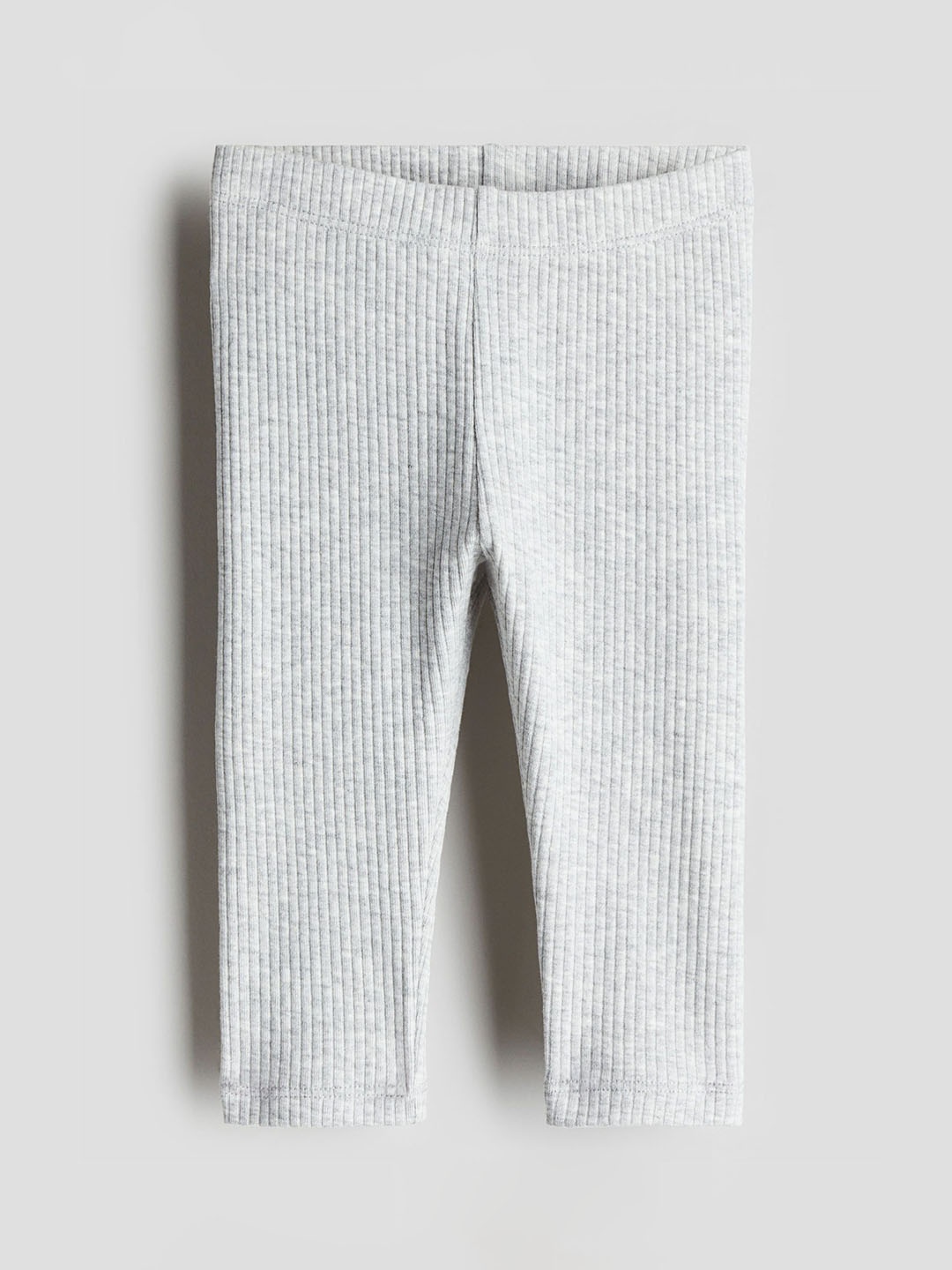 

H&M Unisex Ribbed Cotton Leggings, Grey