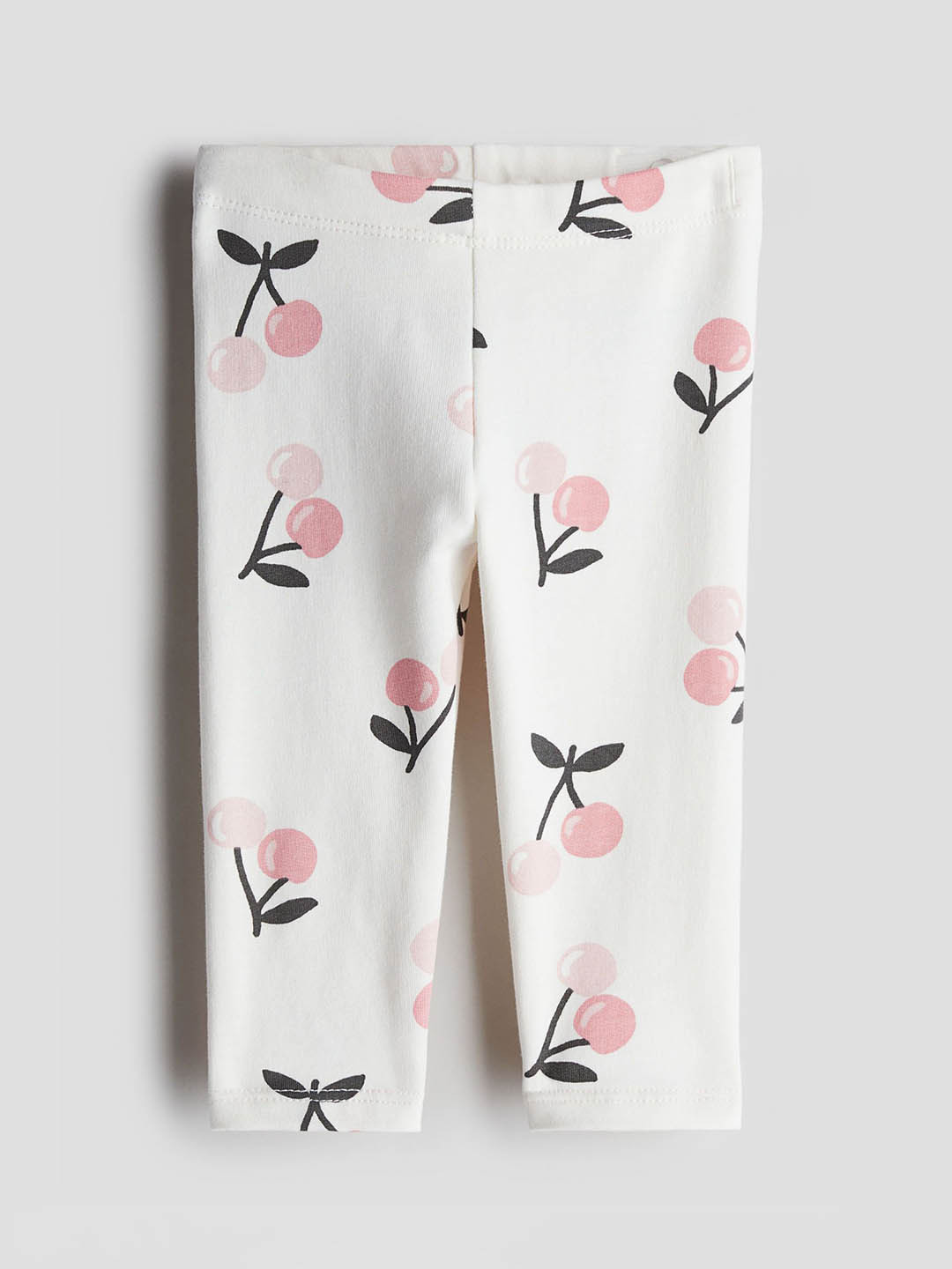 

H&M Girls Printed Cotton Leggings, White