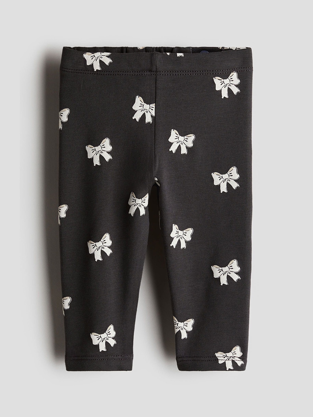 

H&M Girls Printed Cotton Leggings, Black