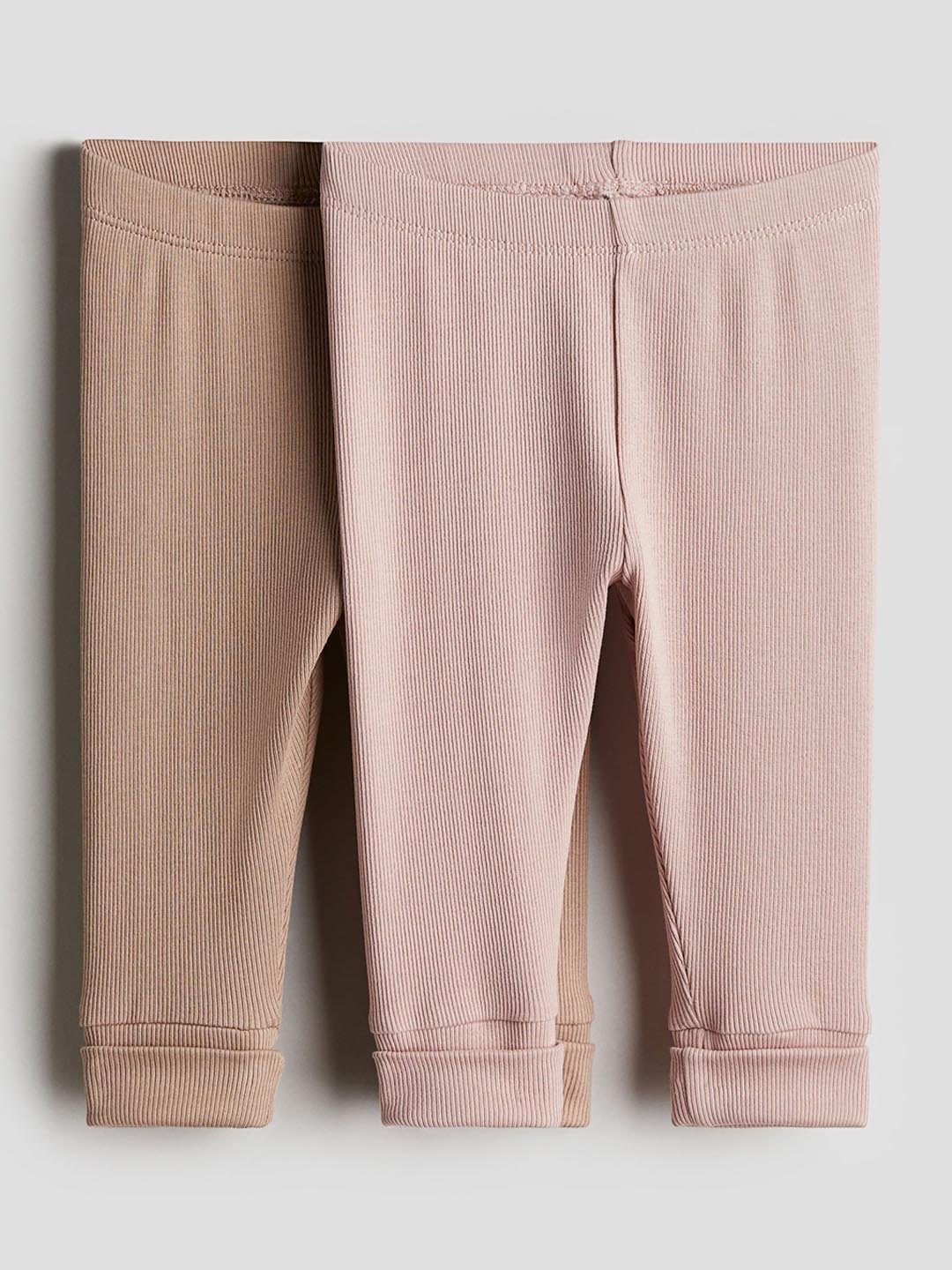

H&M Infants Boys 2-Pack Adjustable-Fit Leggings, Pink