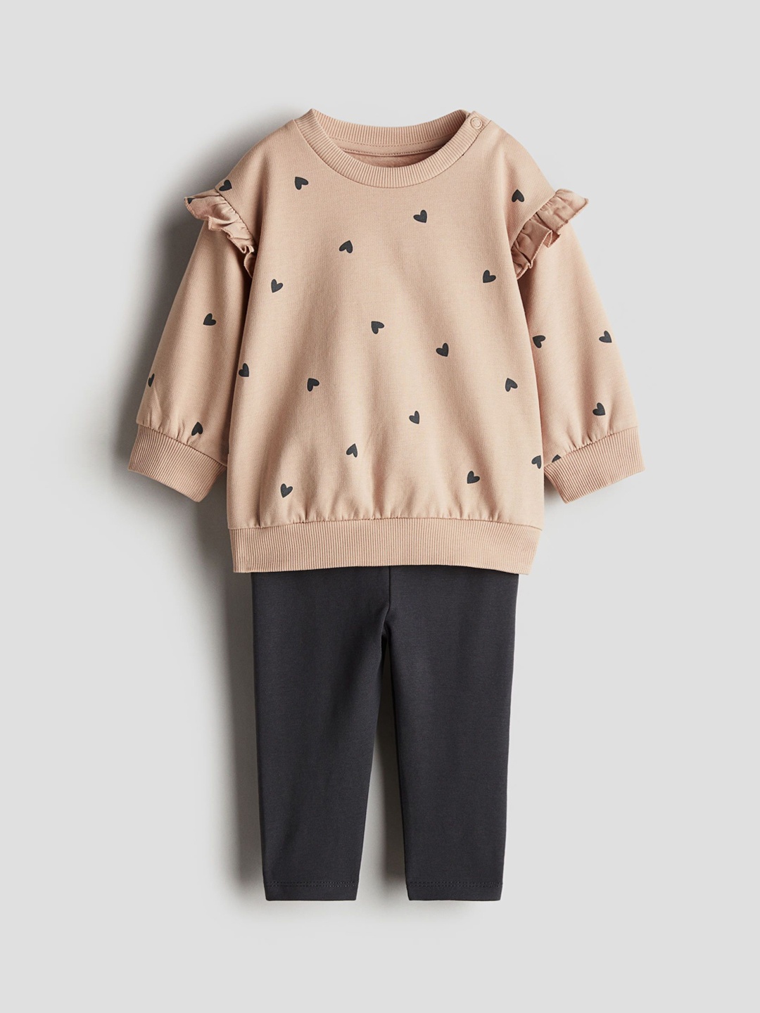 

H&M 2-piece Sweatshirt & Leggings Clothing Set, Pink