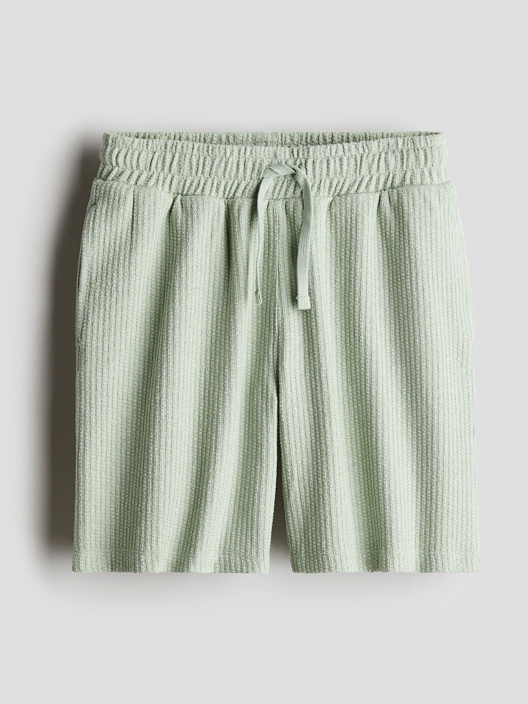 

H&M Boys Textured Knit Shorts, Green