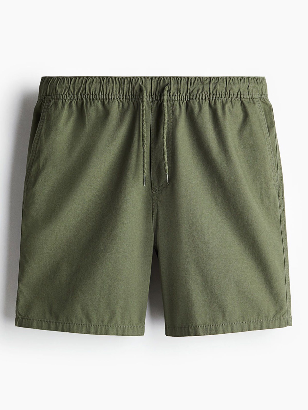

H&M Men Pure Cotton Regular Fit Shorts, Green