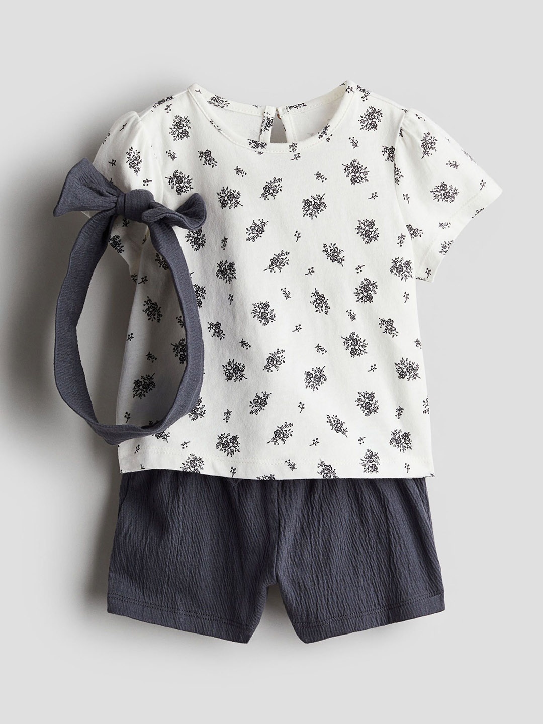 

H&M 3-Piece Cotton Jersey Set, Grey