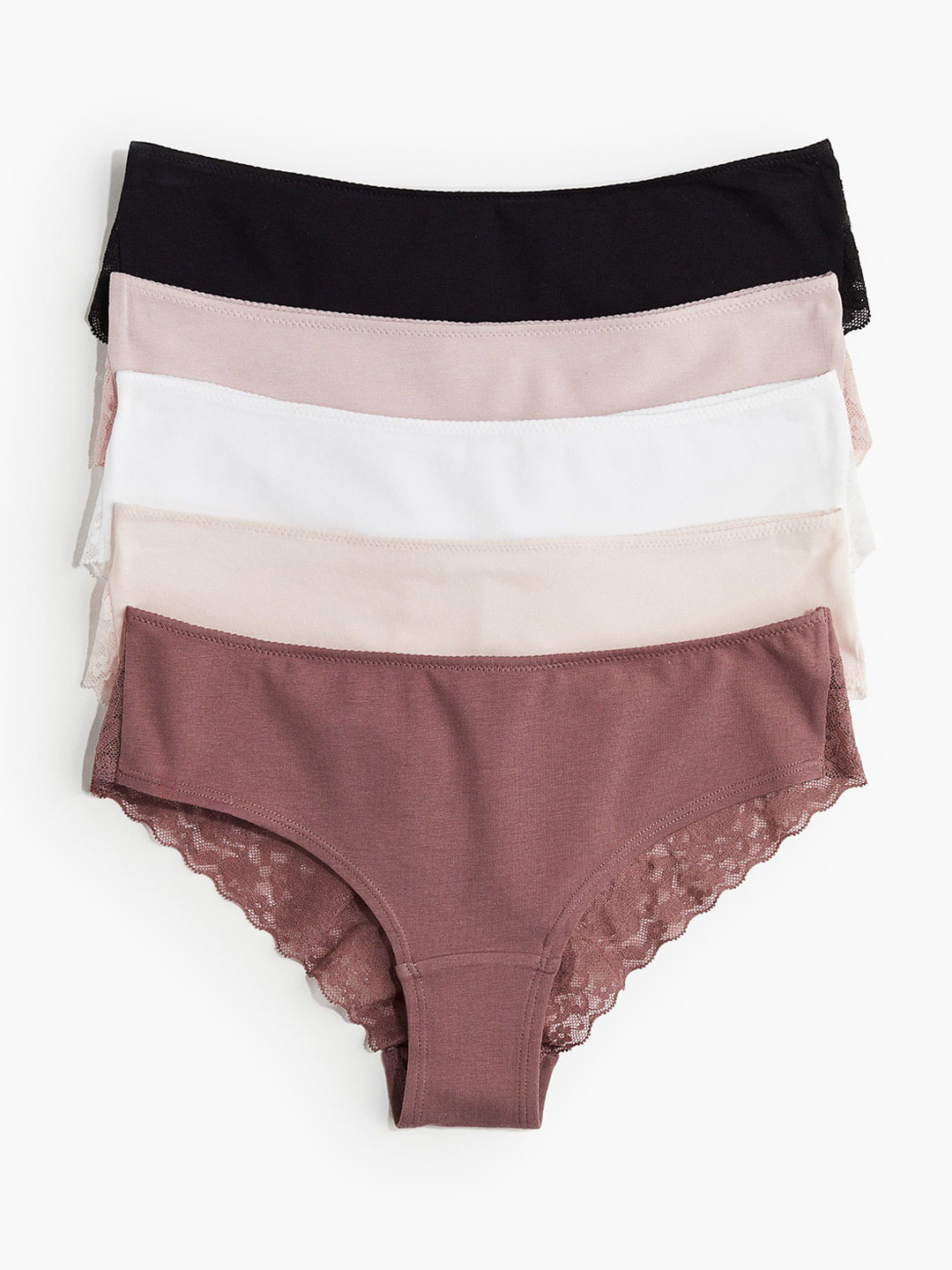 

H&M Pack Of 5 Anti Microbial Hipster Briefs-1011444017, Pink