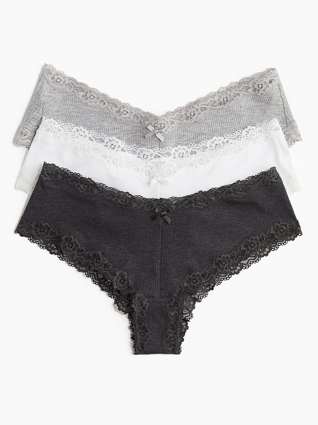 

H&M Pack Of 3 Hipster Briefs, Grey