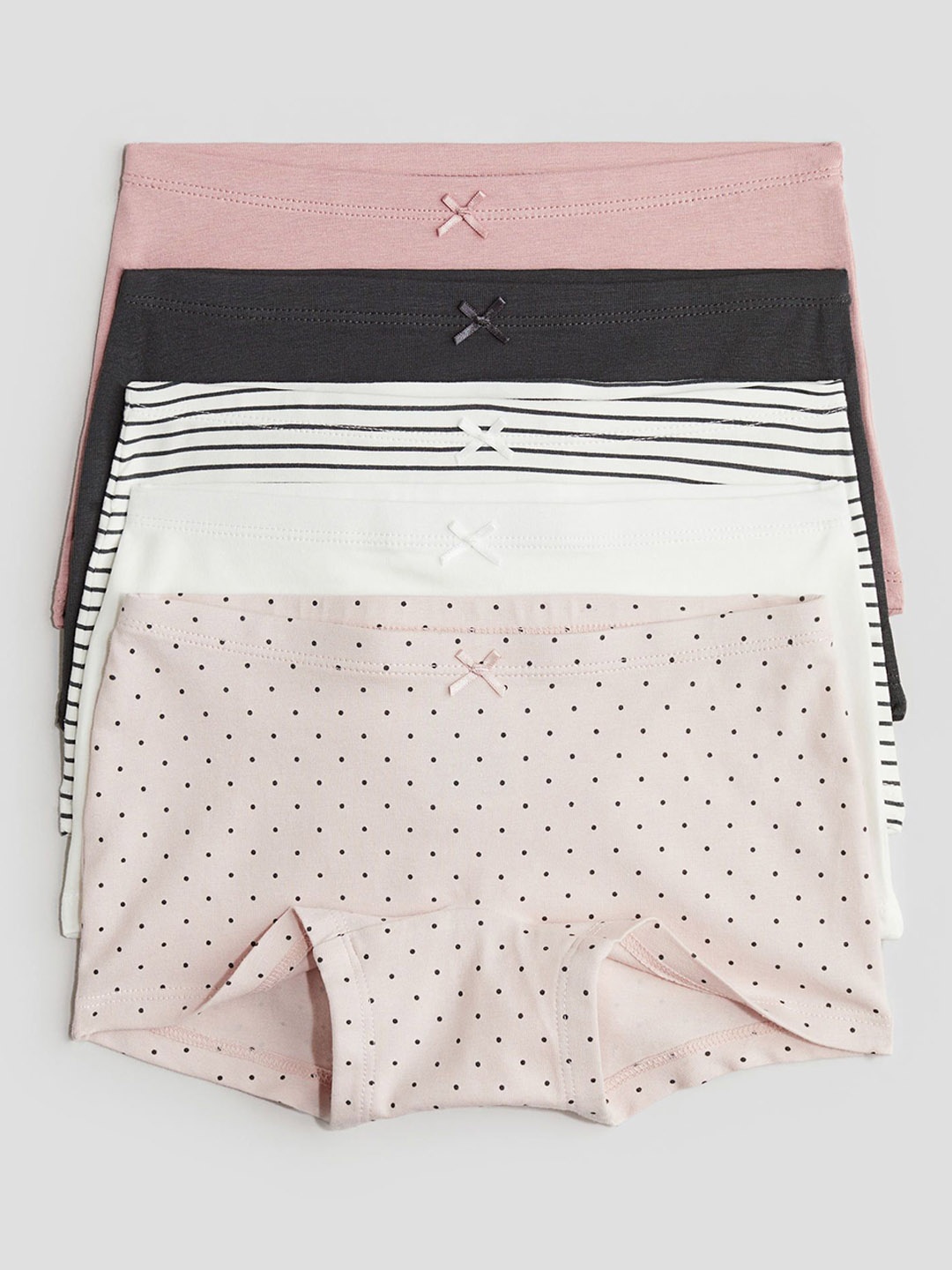 

H&M Girls Pack Of 5 Boxer Briefs 0688916153, Pink