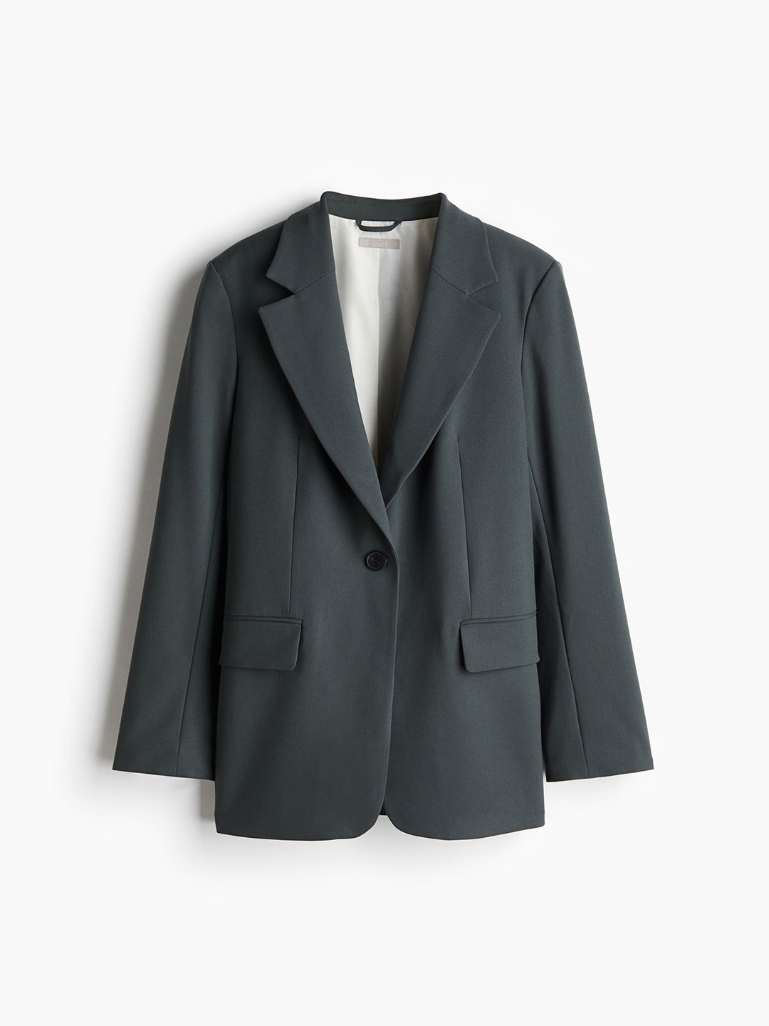 

H&M Women Single-Breasted Blazer, Green