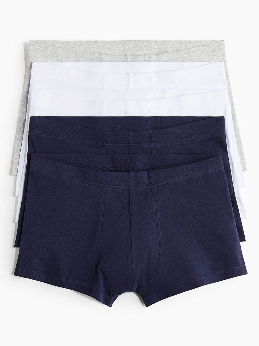 

H&M Pack Of 5 Cotton Short Trunks, Blue