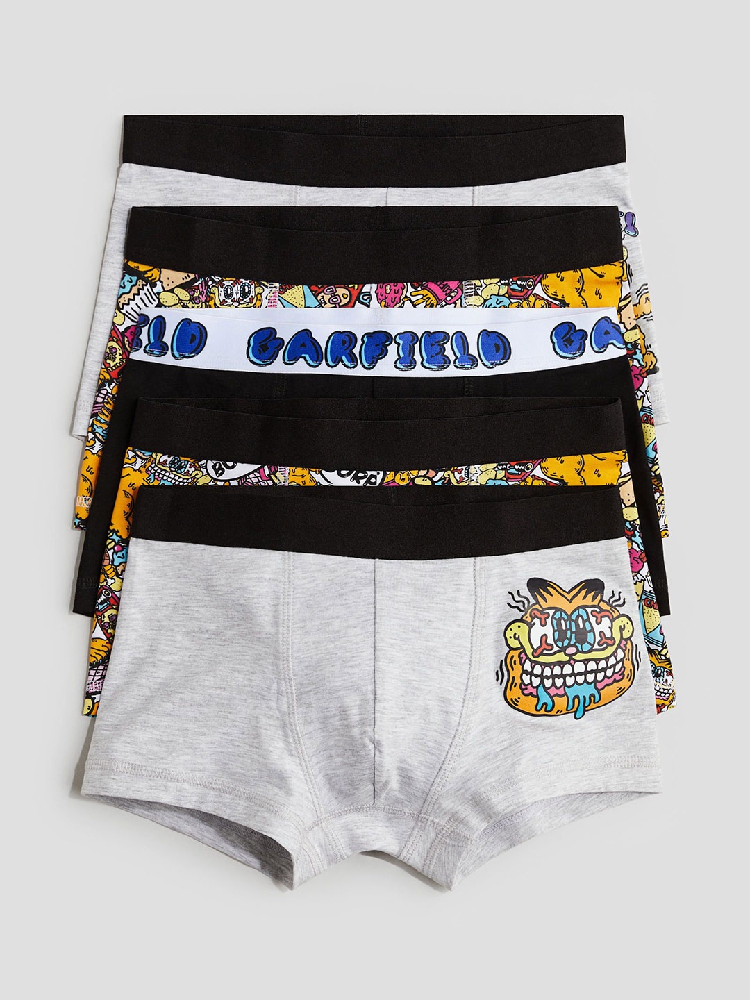 

H&M Pack Of 5 Printed Trunks, Grey