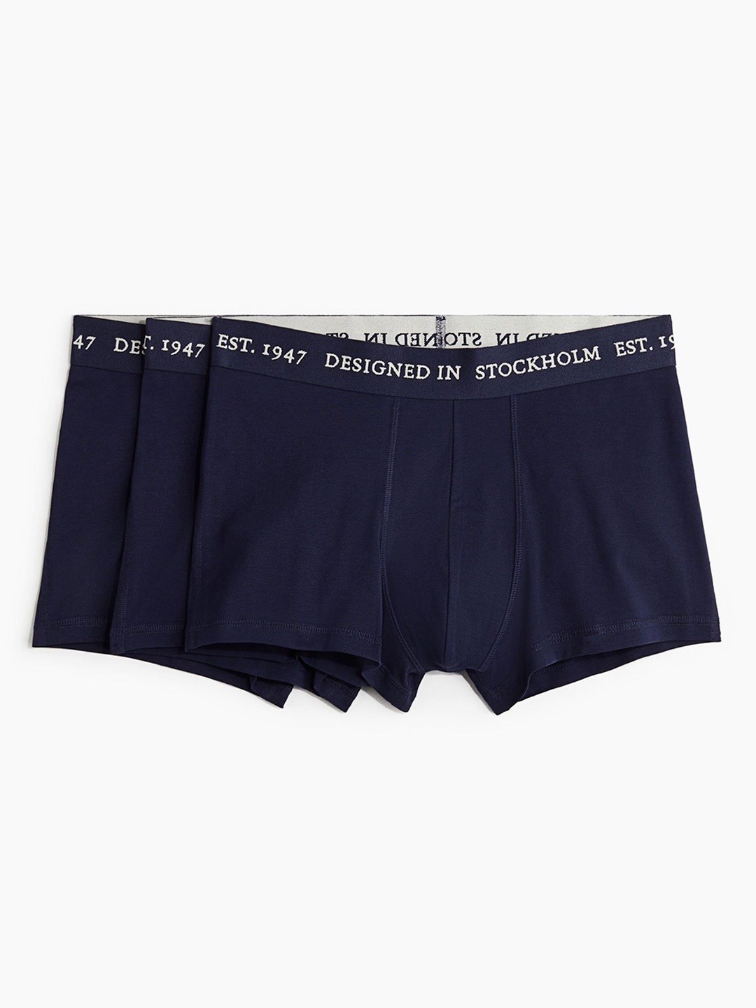 

H&M Pack Of 3 Xtra Life Short Trunks, Blue