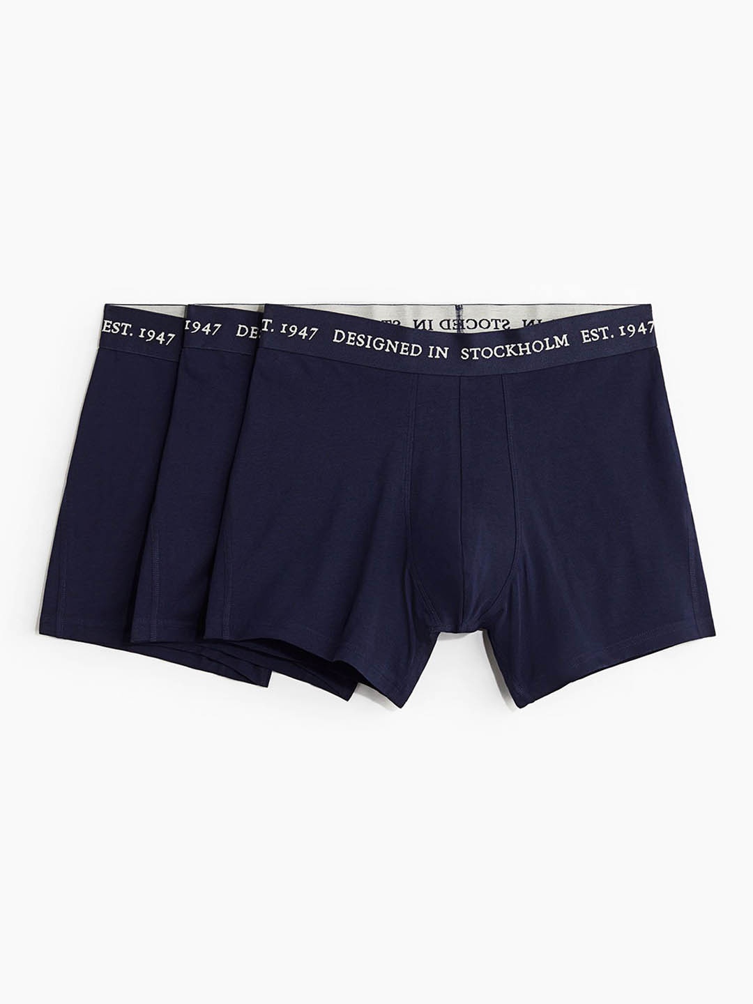 

H&M Pack Of 3 Xtra Life Mid Trunks, Blue