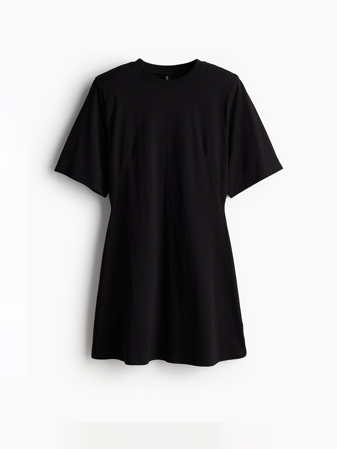 

H&M Women Shoulder-Pad T-shirt Dress, Black