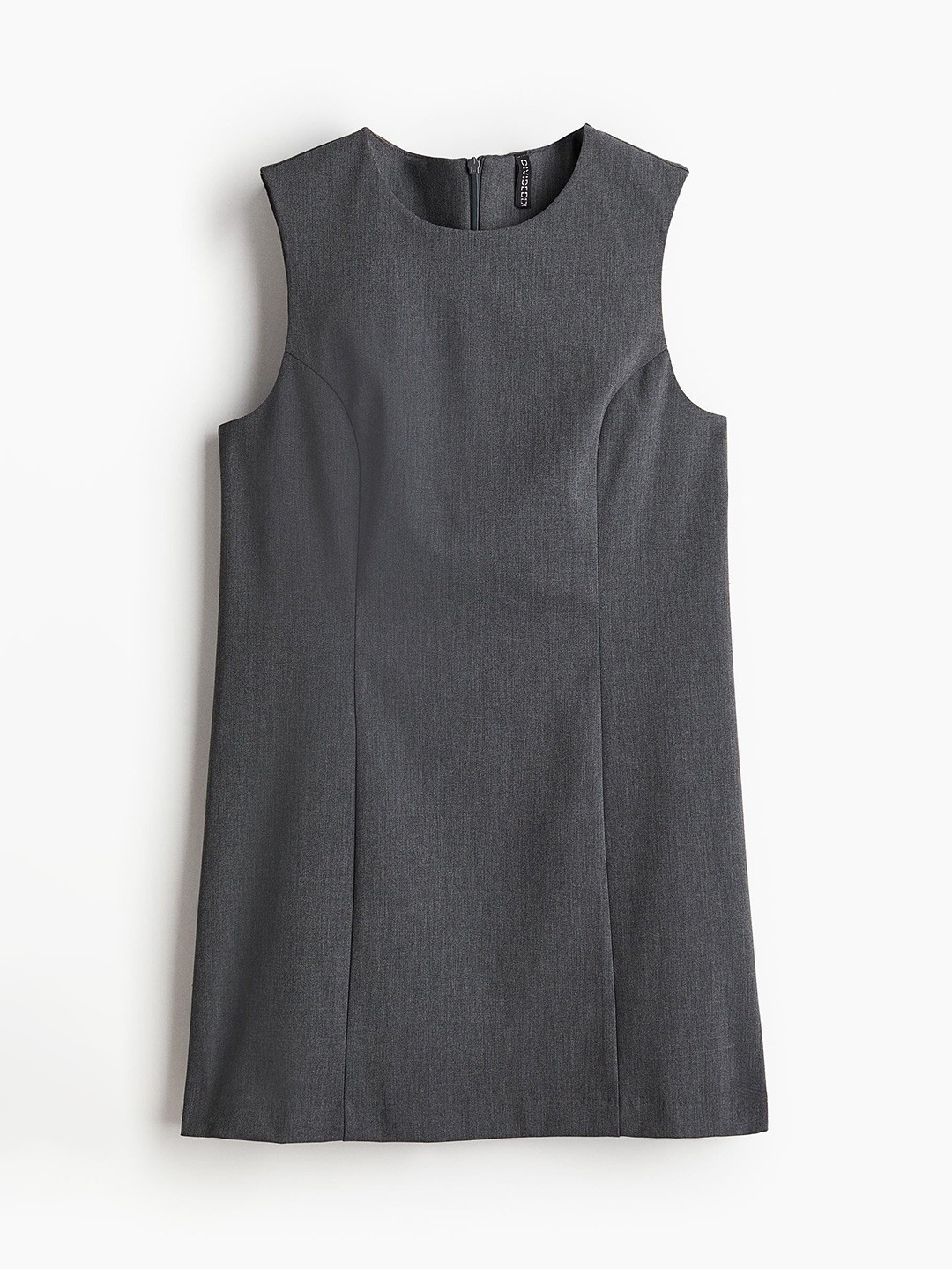 

H&M Sleeveless Twill A-Line Mini Dress, Grey