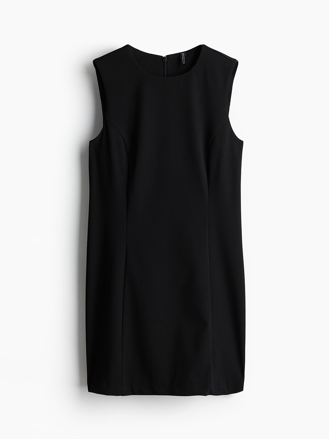 

H&M Sleeveless Twill Bodycon Mini Dress, Black