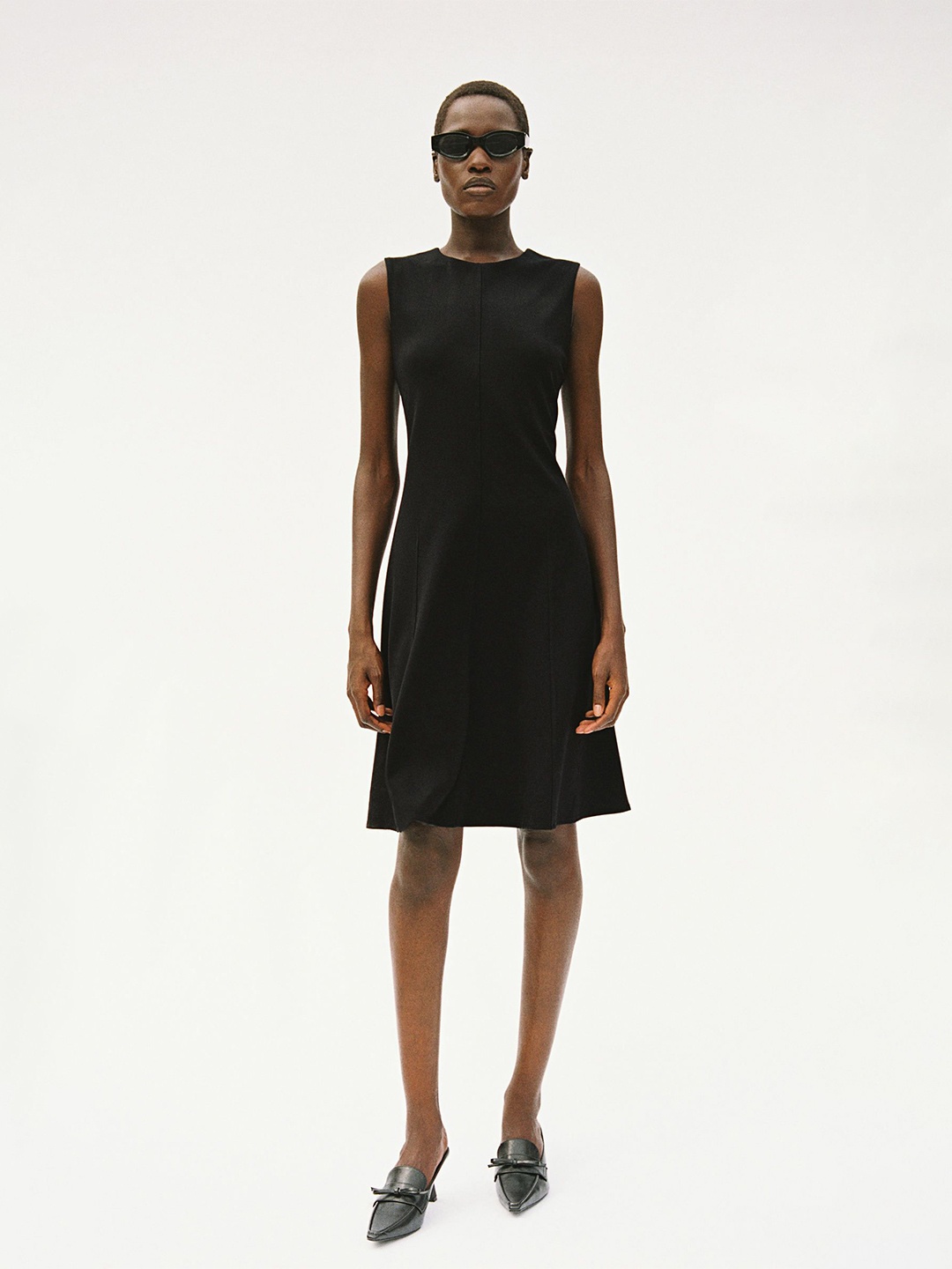 

H&M Sleeveless A-Line Dress, Black