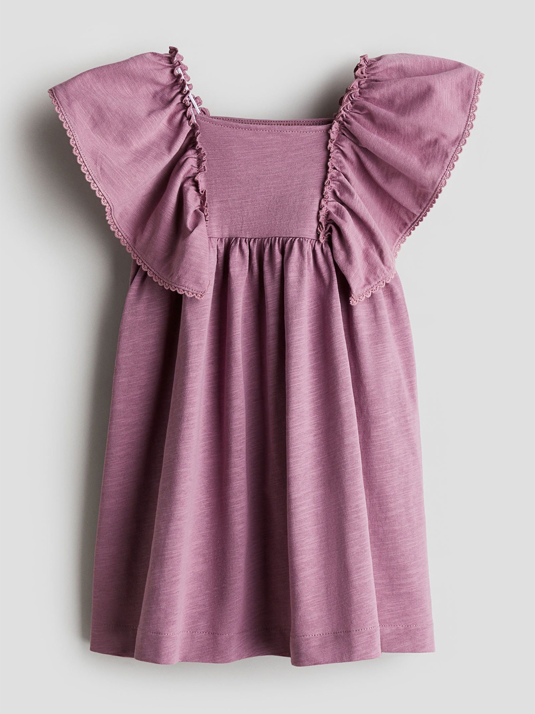 

H&M Girls Butterfly-Sleeved Jersey Dress, Pink