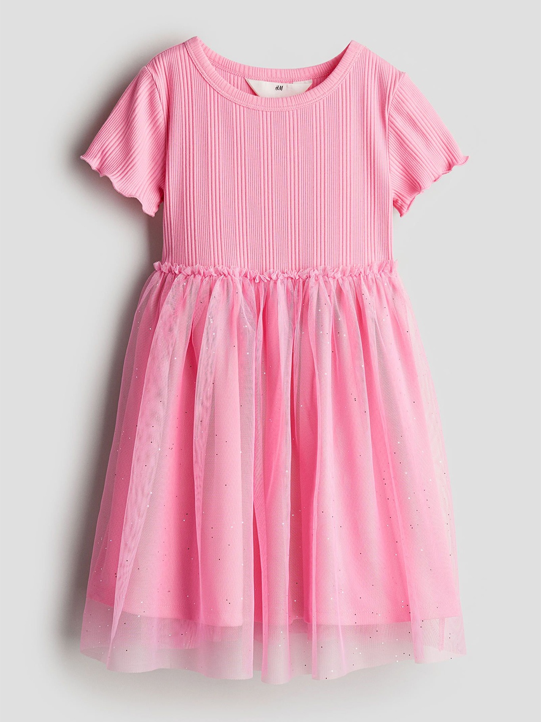 

H&M Girls Tulle Fit and Flare Dress, Pink