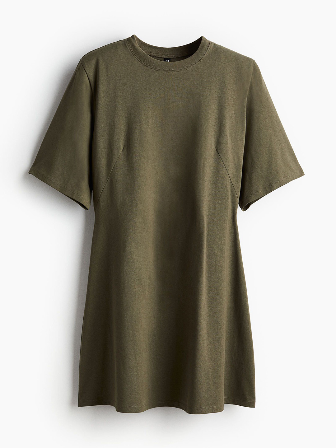 

H&M Pure Cotton T-Shirt Mini Dress, Green