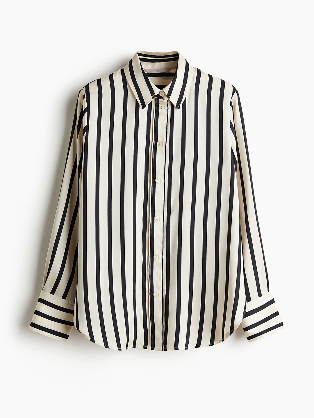

H&M Women Striped Casual Shirts, White