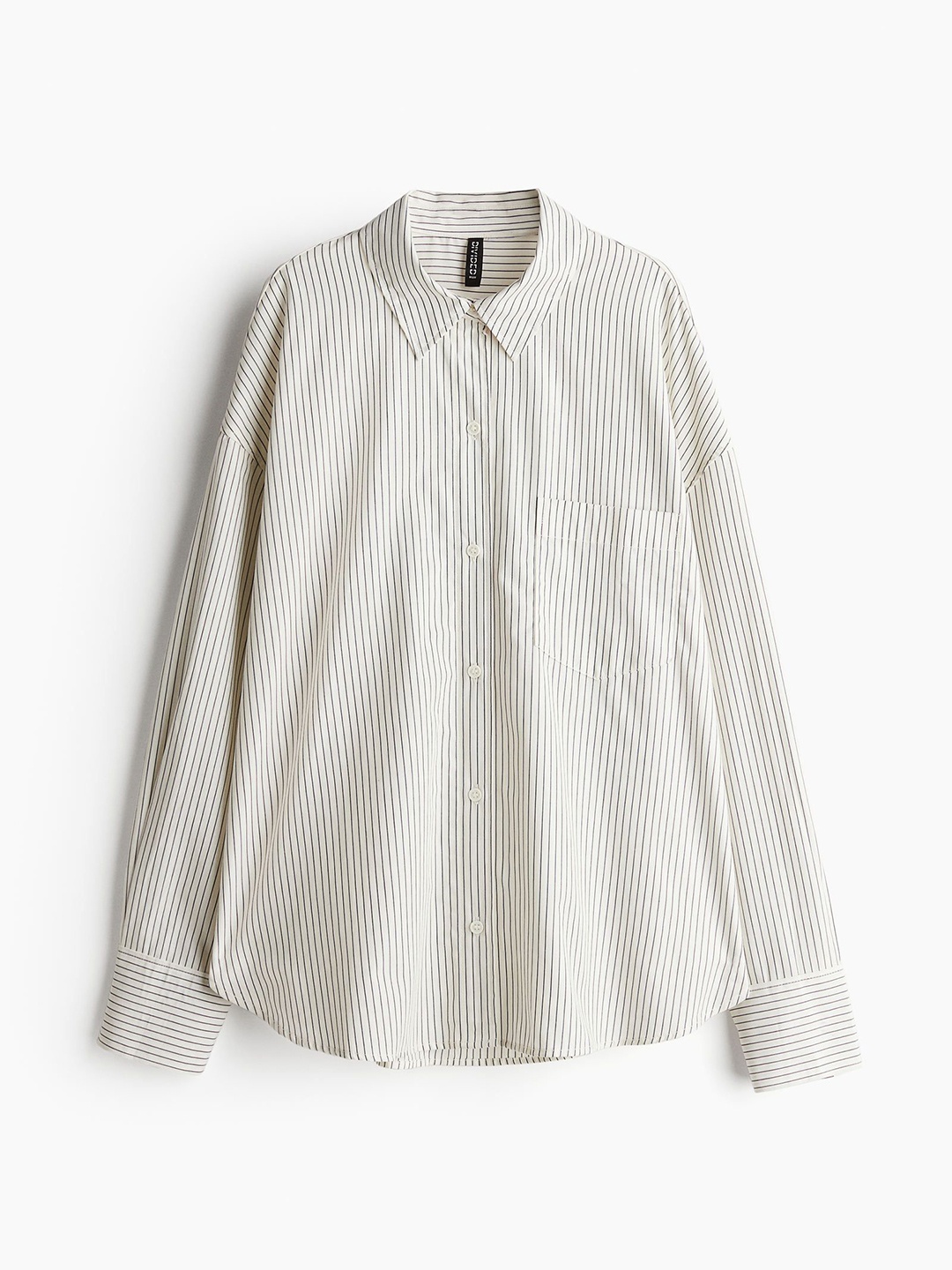 

H&M Women Oversized Cotton Shirt, White