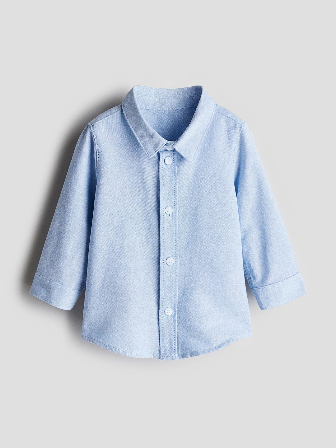 

H&M Infant Boys Pure Cotton Spread Collar Shirt, Blue