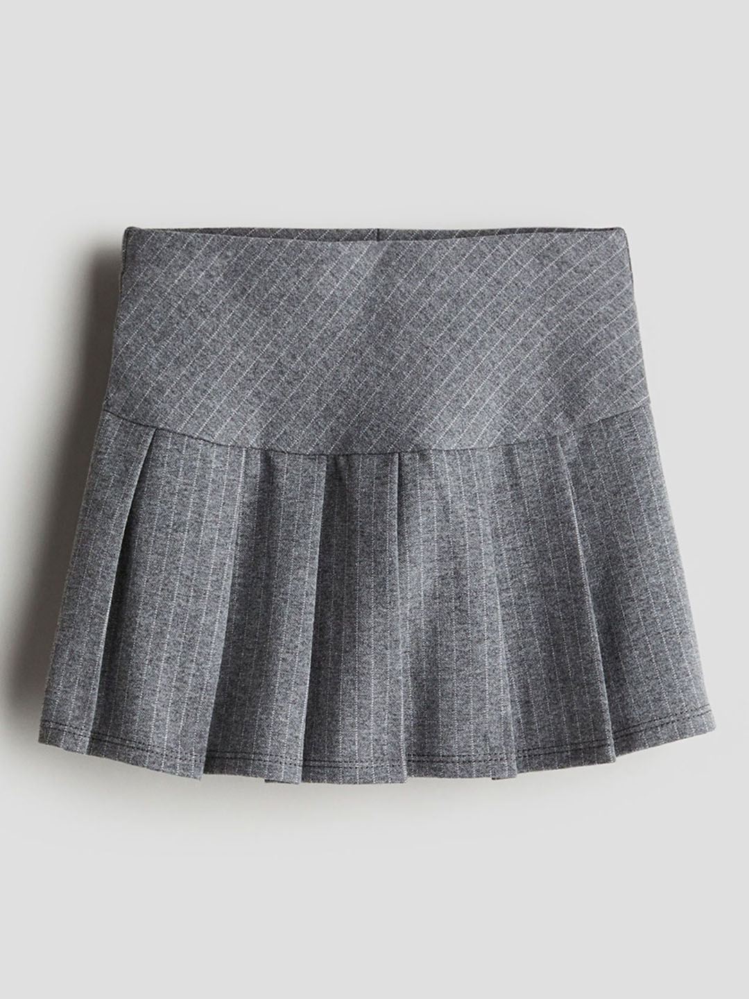 

H&M Girls Pleated Mini Skirt, Grey
