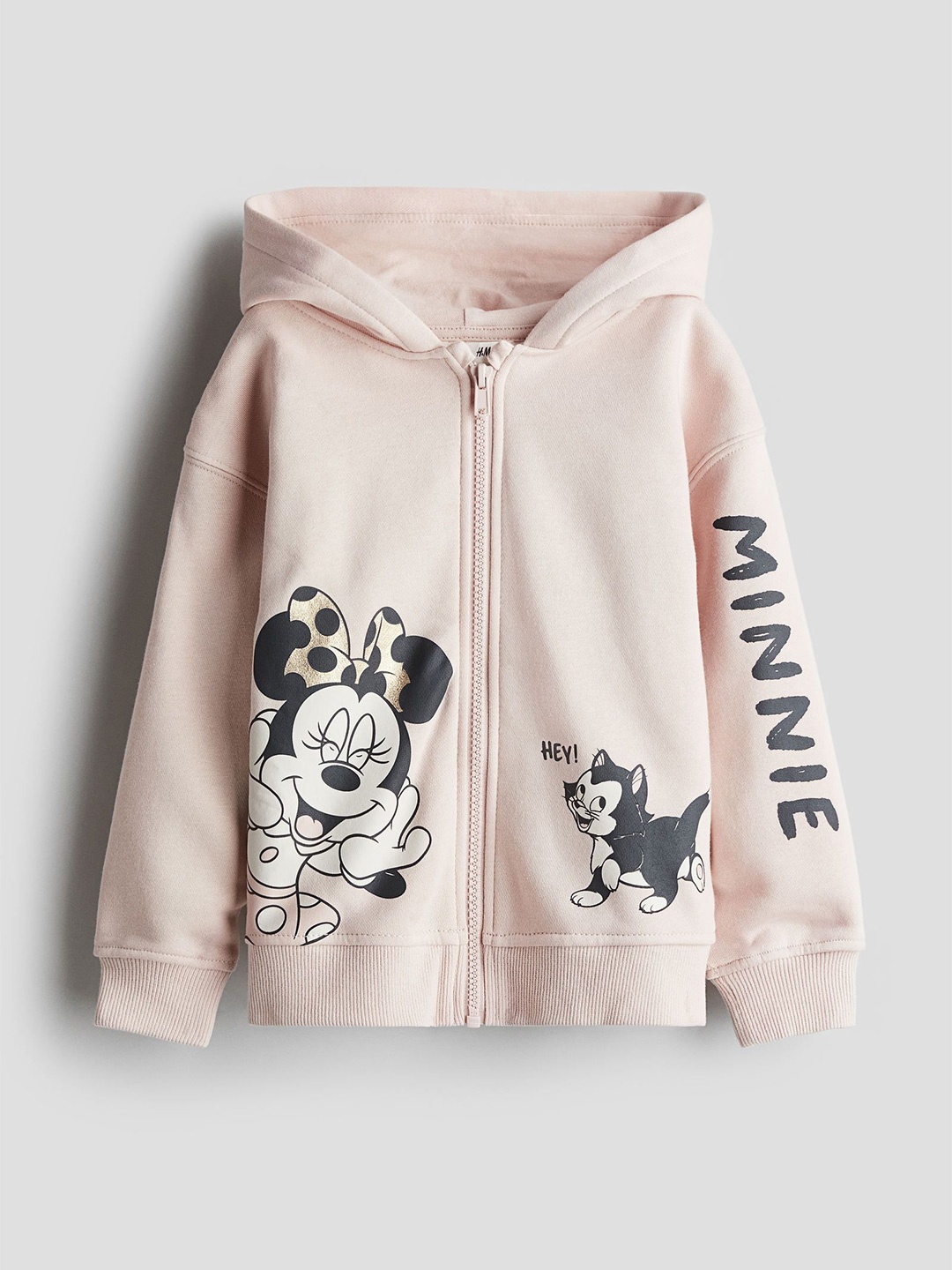 

H&M Girls Printed Zip-Through Hoodie, Pink