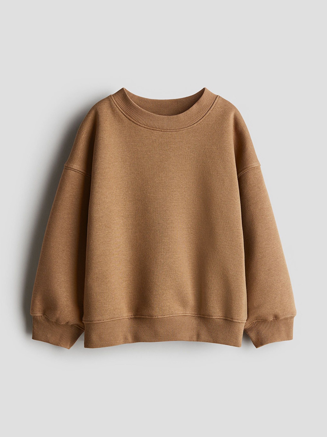 

H&M Boys Oversized Crew-Neck Sweatshirt, Beige