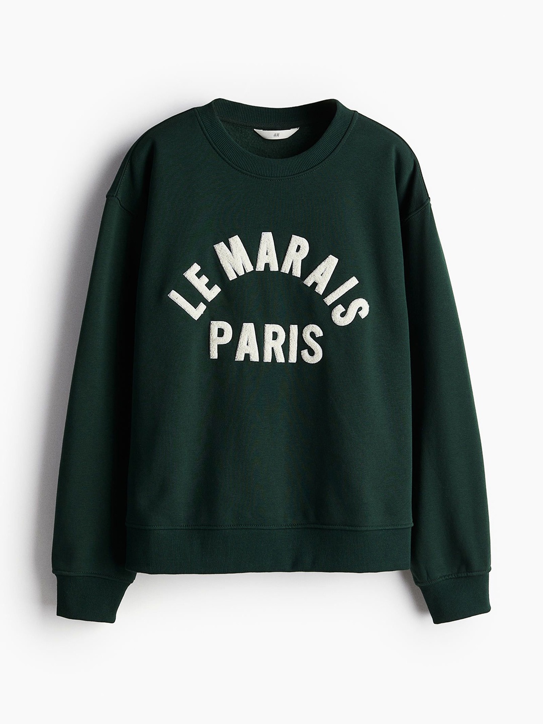 

H&M Printed Sweatshirt, Green