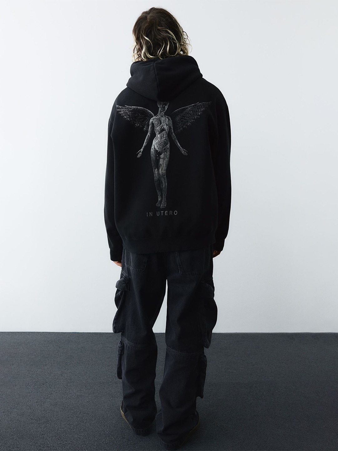 

H&M Loose Fit Hoodie, Black