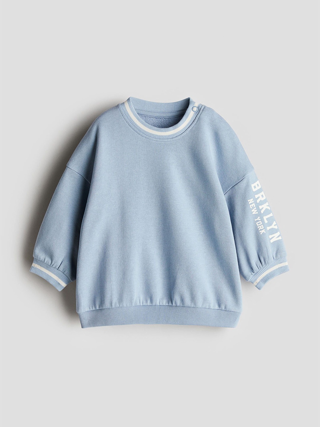

H&M Boys Printed Crew-Neck Sweatshirt, Blue