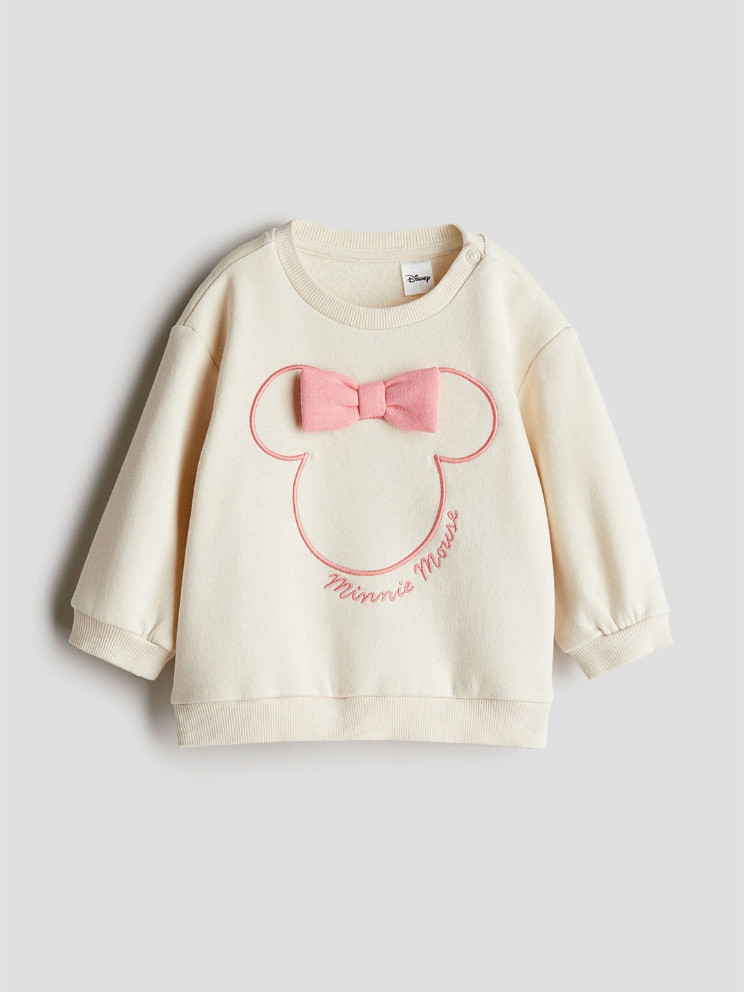

H&M Girls Bow-Detail Sweatshirt, Beige