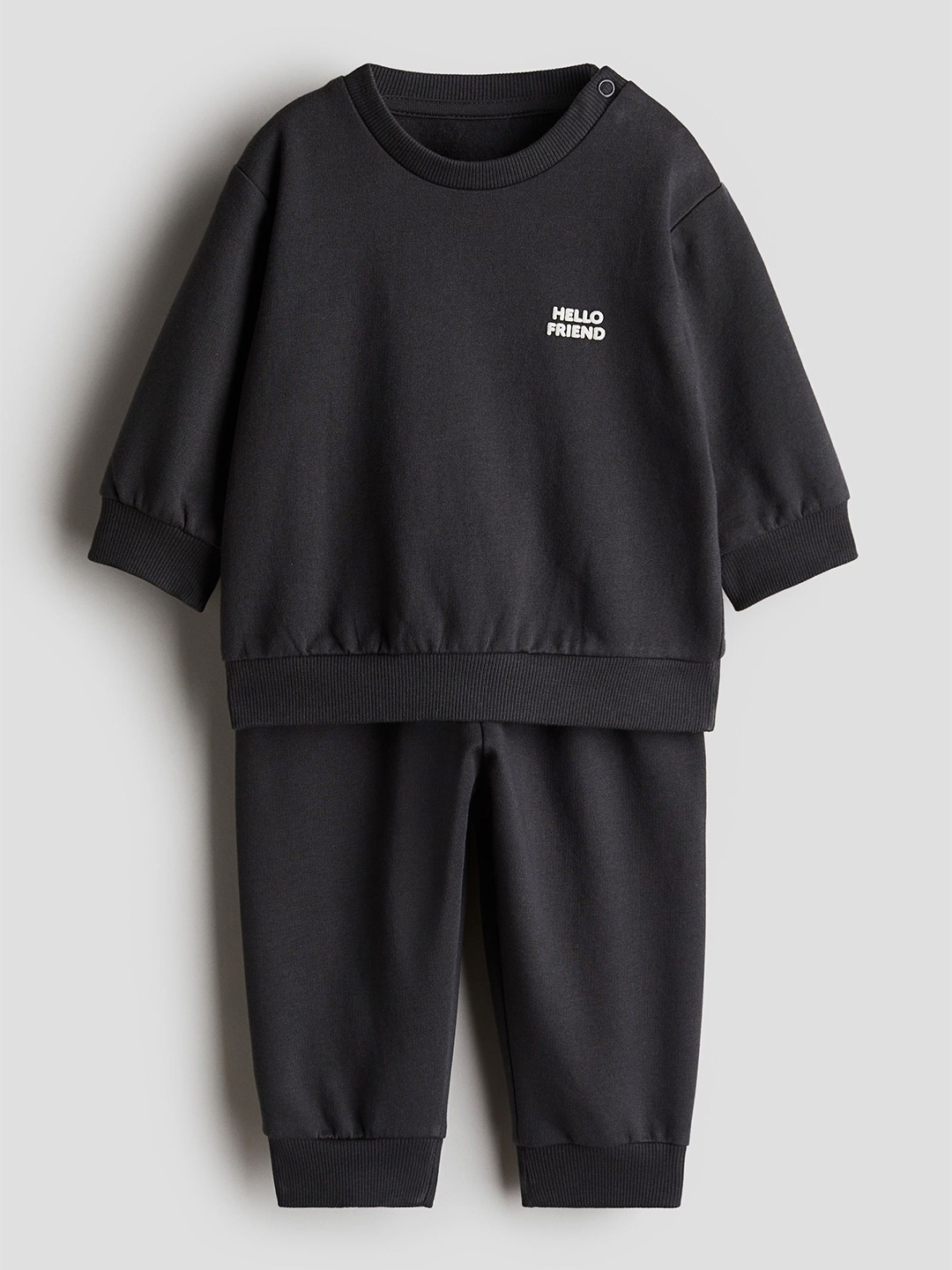 

H&M 2-Piece Sweatshirt Set, Black