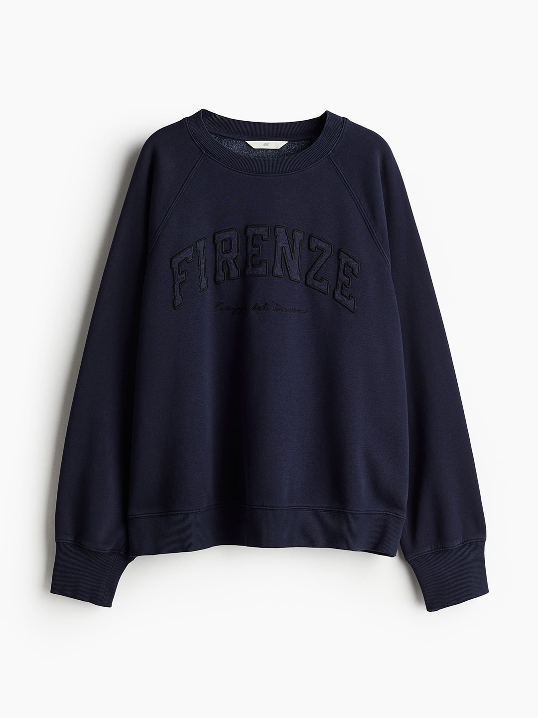 

H&M Raglan-Sleeved Sweatshirt, Navy blue