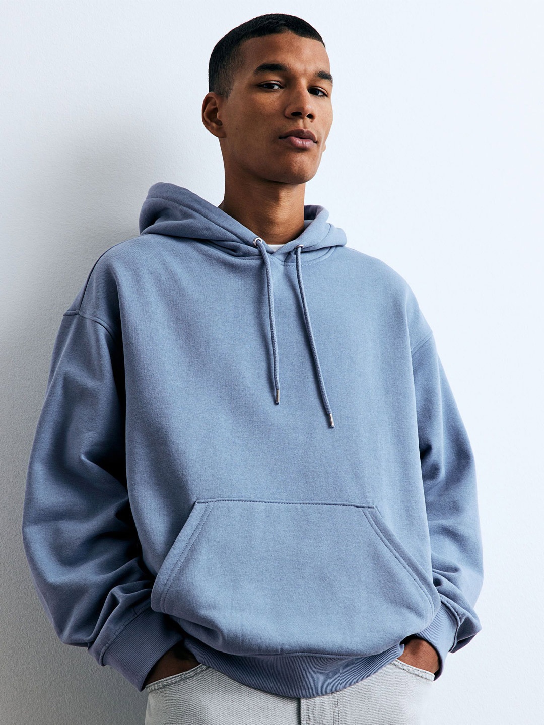 

H&M Loose Fit Hoodie Sweatshirts, Blue