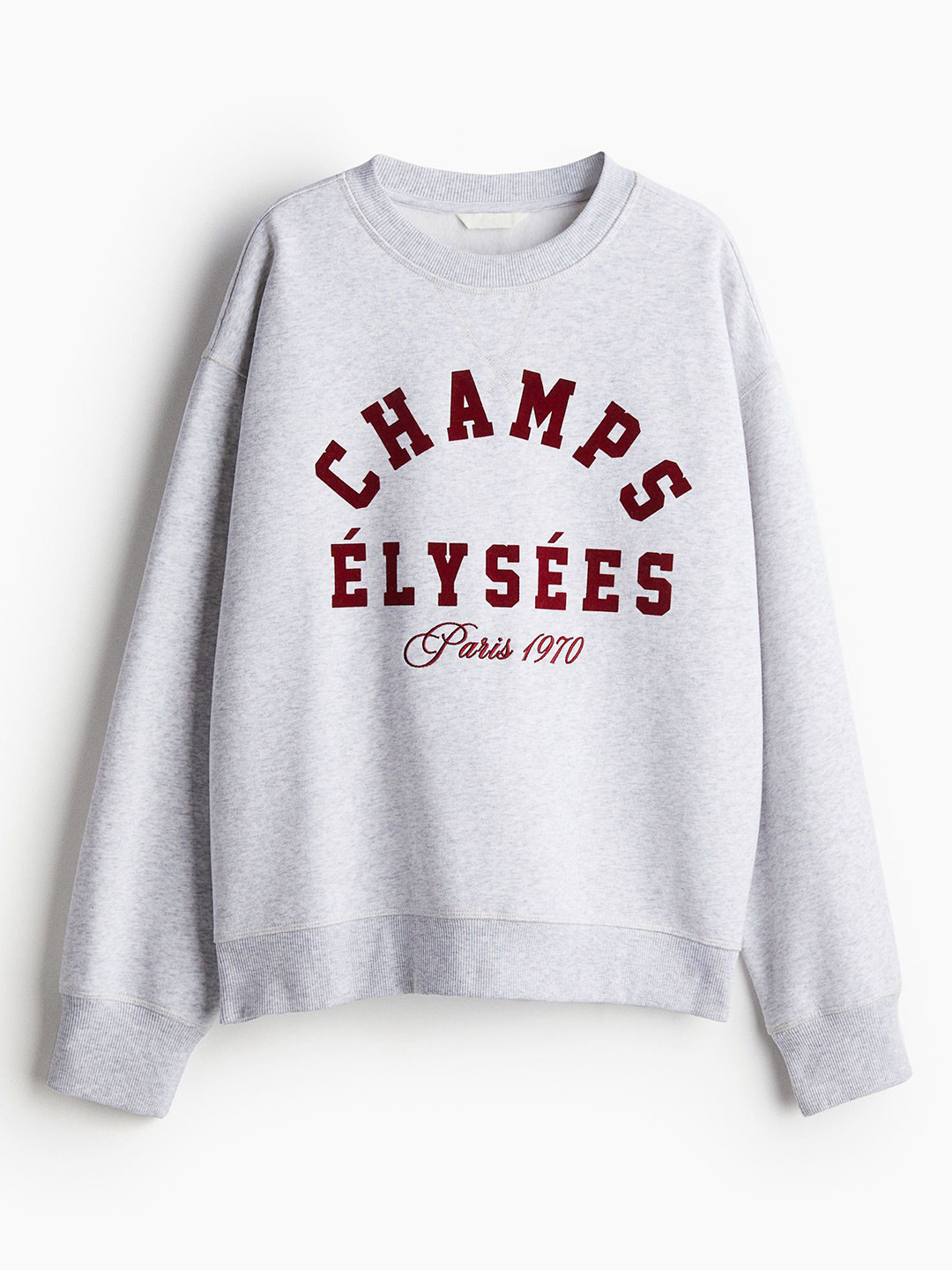 

H&M Printed Drop shoulder Sweatshirt, Grey