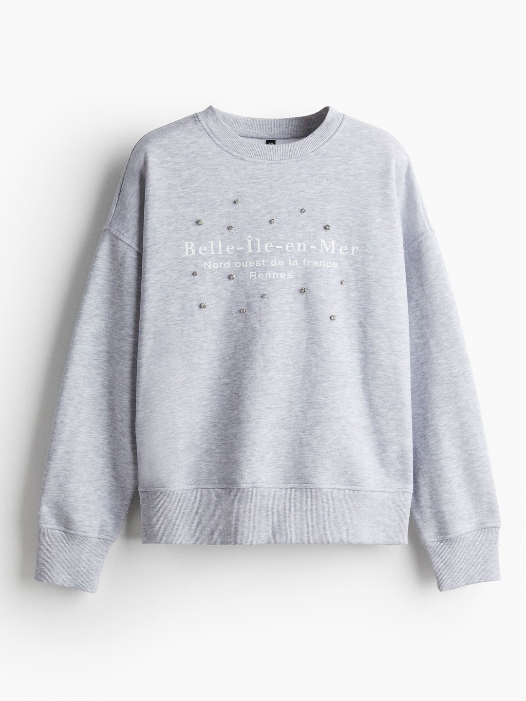 

H&M Oversized Motif-Detail Sweatshirt, Grey